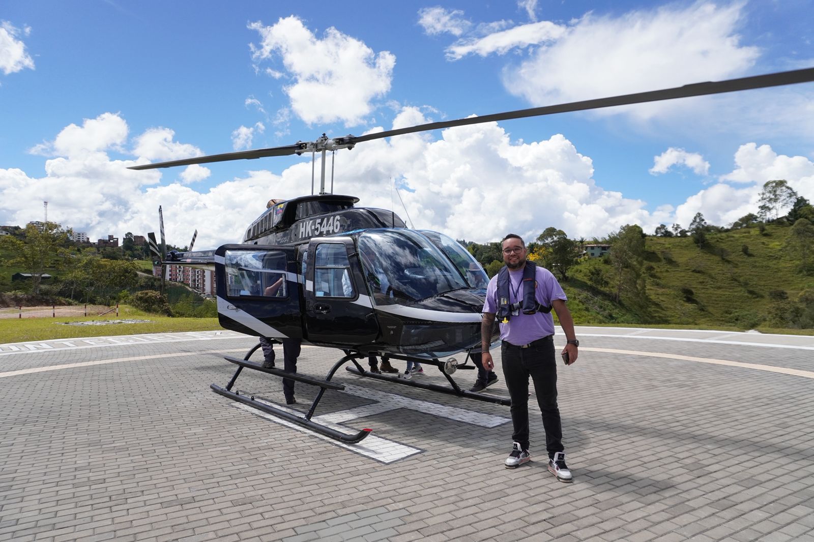 Helicopter tour over Guatapé lake